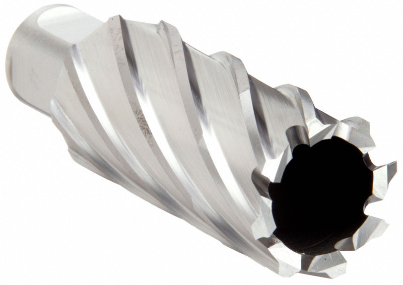 Slugger by Fein 63134270002 Annular Cutter, 27 mm Cutter Dia, 2 in Max Cutting Dp, M2 High Speed Steel, Bright, Weldon Flat 3/4 in Shank