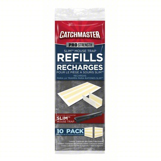 Catchmaster 72TC3R Glue Trap, 1 3/8 in Overall Ht, 5 in Overall Wd, Paperboard, 10 PK