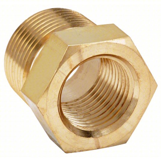 Parker 12-8 RB-B Reducing Bushing Brass, 3/4 in x 1/2 in Fitting Pipe Size, Male NPT x Female NPT