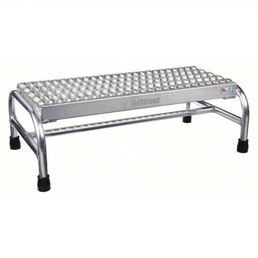 Cotterman 1801N3232A3E12B1C50P6 1 Step, Aluminum Step Stand, 500 lb. Load Capacity, Gray