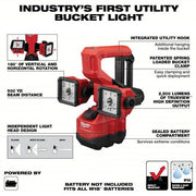 Milwaukee 2122-20 Cordless Work Light M18™, Bare Tool, 2,500 lm Max., 3 Modes