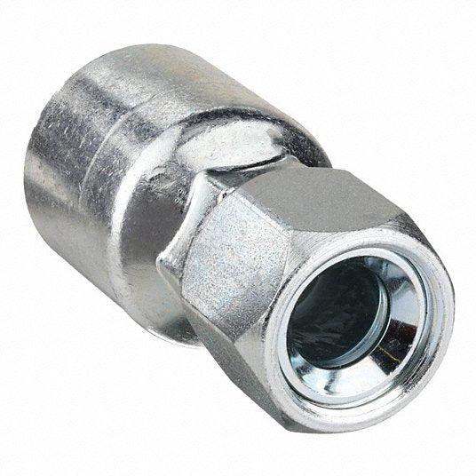 Parker 10643-8-8 Hydraulic Crimp Fitting Steel x Steel, Straight, -8 For Hose Dash Size, Female x Genderless