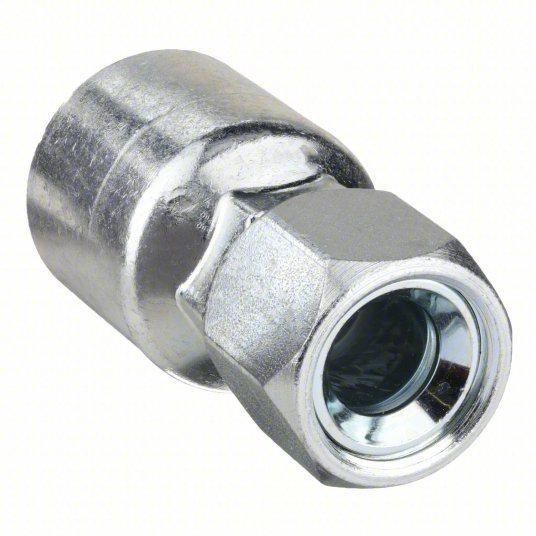 Parker 10643-4-4 Hydraulic Crimp Fitting Steel x Steel, Straight, -4 For Hose Dash Size, Female x Genderless