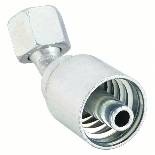 Parker 1J743-16-16 Hydraulic Crimp Fitting Steel x Steel, 45° Elbow, -16 For Hose Dash Size, ORS x Crimp