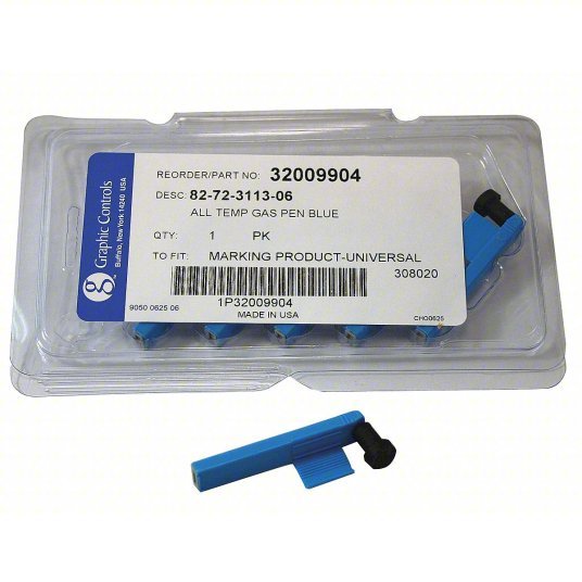 Graphic Controls 82-72-3113-06 - STATIC PENS, MP-Marking, Blue, 0.24 in Nib Lg, Pen, 6 PK