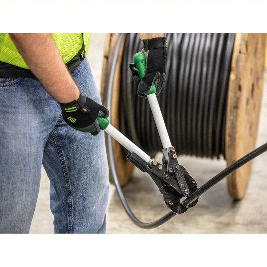 Greenlee 774 Ratchet Cable Cutter Fiberglass Handle, Shear, For 1 3/16 in Max Dia Data Cable