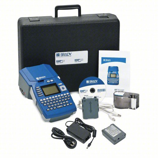 Brady BMP51 Handheld Label Printer: Wi-Fi Connected, 1-1/2", 300 dpi Printhead Resolution, 3 5/8 in Overall Lg