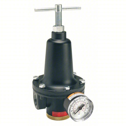 Parker R119-04CG Compressed Air Regulator Zinc, 1/2 in NPT, 150 cfm, 2 psi to 125 psi, Screwdriver
