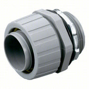Hubbell P100NGYA Liquid-Tight Conduit Fitting 1 in Trade Size, Straight, Insulated, Gray