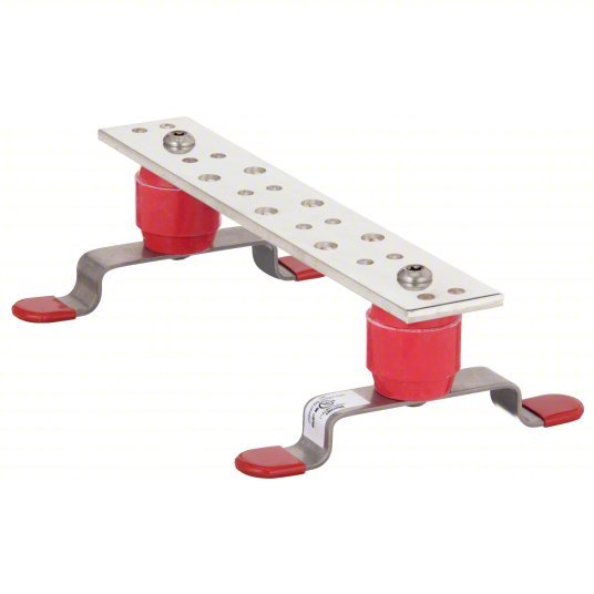 Panduit GB2B0306TPI-1 Grounding Busbar Copper, 12 in Grounding Bar Lg, (3) 3/8 in/(6) 1/4 in Grounding Bar Holes and Size