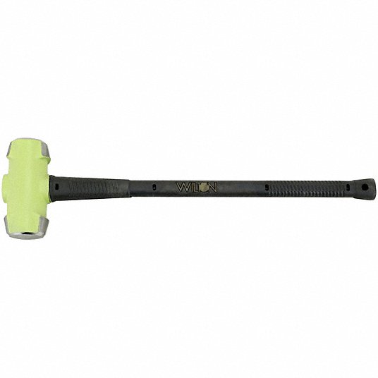 Wilton 21436 Standard Sledge Hammer, Steel Handle, 14 lb Head Wt, 3 in Dia, 38 in Overall Lg, Round Shape