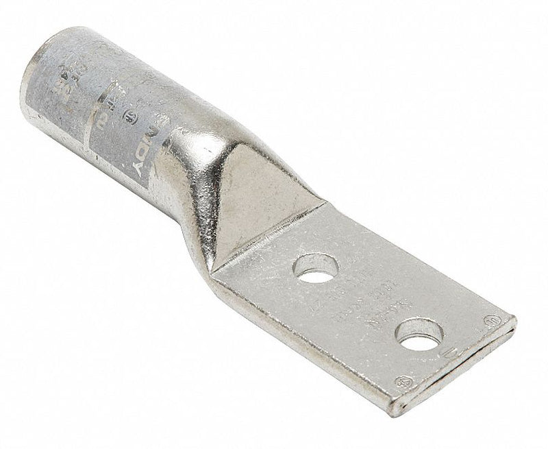 Burndy YA442N Compression Lug, For 1000 kcmil, Stranded Wire, 1/2 in Stud Size, Long, Copper Barrel