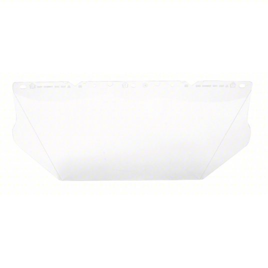 MSA 10115836 Faceshield Visor Clear, Anti-Fog /Anti-Scratch, Polycarbonate, 8 in Visor Ht, 17 in Visor Wd