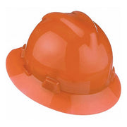 MSA 496075 Hard Hat Orange, No Graphics, Ratchet (4-Point), Pinlock, Polyethylene, Side-Slots, Solid