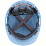 MSA 495853 Hard Hat Blue, No Graphics, Ratchet (4-Point), Polyethylene, Side-Slots