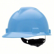 MSA 495853 Hard Hat Blue, No Graphics, Ratchet (4-Point), Polyethylene, Side-Slots