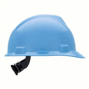 MSA 495853 Hard Hat Blue, No Graphics, Ratchet (4-Point), Polyethylene, Side-Slots