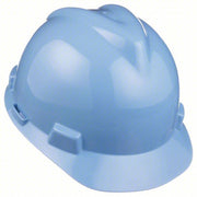 MSA 495853 Hard Hat Blue, No Graphics, Ratchet (4-Point), Polyethylene, Side-Slots
