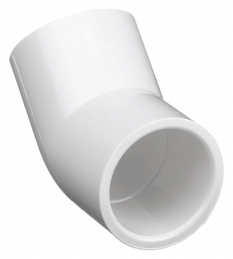 Approved Vendor 417012 PVC 45 Degree Pipe Elbow, Schedule 40, 1-1/4 in