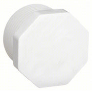 Redwood 450010 Hex Head Plug 1 in Fitting Pipe Size, Schedule 40, Male NPT, 450 psi, White
