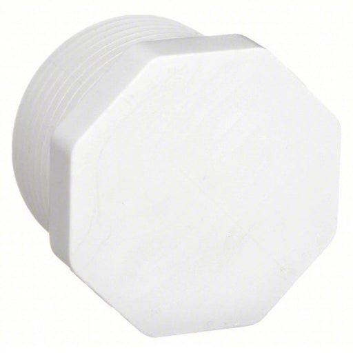 Redwood 450010 Hex Head Plug 1 in Fitting Pipe Size, Schedule 40, Male NPT, 450 psi, White