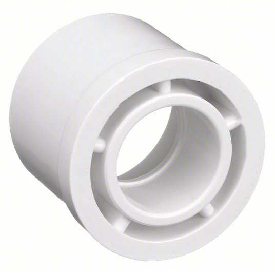 Lasco 437168 Reducing Bushing 1 1/4 in x 1 in Fitting Pipe Size, Schedule 40, Male Spigot x Female Socket, White