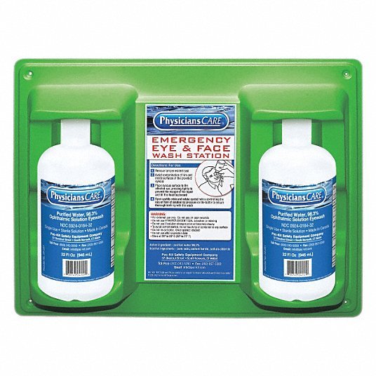 Physicians Care 54613 Single Use Eyewash Station 2 No. of Bottles Included, 32 oz Size