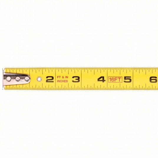 Keson PGT1816V Tape Measure Inch, Nonmagnetic Single Hook Tip, Plastic, 16 ft, 8 ft Standout Lg, Std Blade