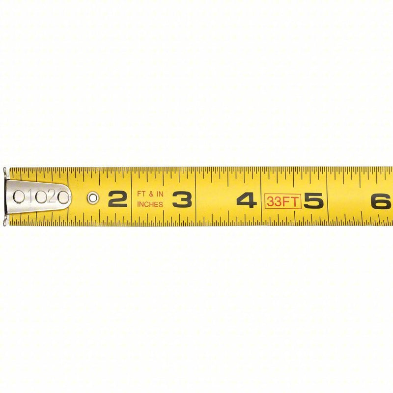 Keson PGT1833V Tape Measure Inch, Nonmagnetic Single Hook Tip, Plastic, 33 ft, 8 ft Standout Lg, Std Blade