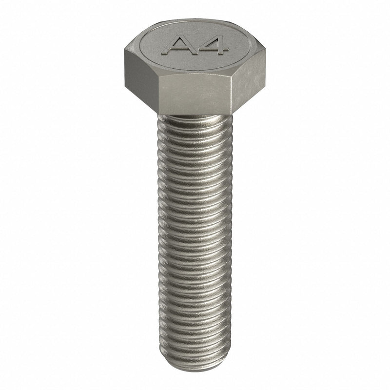 Approved Vendor M55010.050.0040 Hex Head Cap Screw, Stainless Steel, 316, Plain, M5x0.80, Coarse, 40 mm lg, Globally Sourced, 50 PK