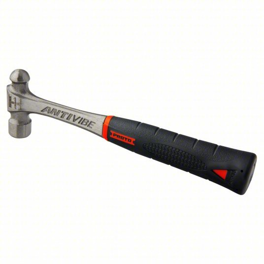 Proto J1308AVP Ball Pein Hammer Steel, 8 oz Head Wt, 1 in Face Dia, 11 in Overall Lg, Textured Grip