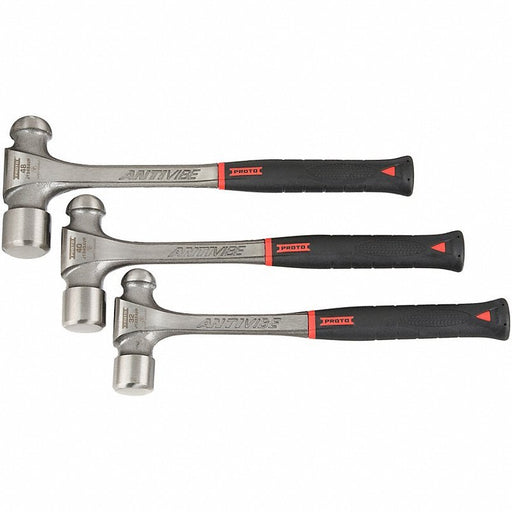Proto J1303AVPS 3-piece Ball Peen Hammer Set, 32-48 oz., Steel Handle
