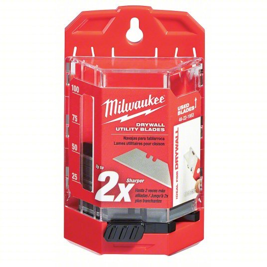 Milwaukee 48-22-1953 Utility Blade 3/4 in Blade Wd, 0.03125 in Blade Thick, 50 PK