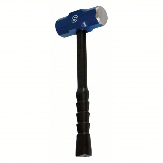 Nupla 6884841 Standard Sledge Hammer Steel, Fiberglass Handle, 8 lb Head Wt, 2 1/2 in Dia, 16 in Overall Lg