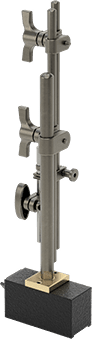 McMaster 2310A104 Rigid-Arm Magnetic-Base Indicator Holder Lug and Stem Mount, with Two 15" Long Fine-Adjustment Arms