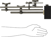 McMaster 2310A104 Rigid-Arm Magnetic-Base Indicator Holder Lug and Stem Mount, with Two 15" Long Fine-Adjustment Arms
