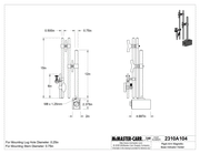 McMaster 2310A104 Rigid-Arm Magnetic-Base Indicator Holder Lug and Stem Mount, with Two 15" Long Fine-Adjustment Arms