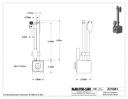 McMaster 2310A1 Rigid-Arm Magnetic-Base Indicator Holder Lug and Stem Mount, with Magnetic-Release Switch