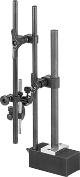 McMaster 2310A104 Rigid-Arm Magnetic-Base Indicator Holder Lug and Stem Mount, with Two 15" Long Fine-Adjustment Arms