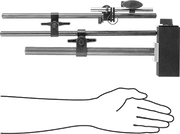 McMaster 2310A104 Rigid-Arm Magnetic-Base Indicator Holder Lug and Stem Mount, with Two 15" Long Fine-Adjustment Arms