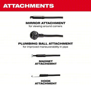 Milwaukee 2323-21 Inspection Camera 480 x 272, 4 ft Shaft Lg, 0.32 in Shaft Dia, 10 mm Camera Dia, Fixed