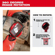 Milwaukee 2323-21 Inspection Camera 480 x 272, 4 ft Shaft Lg, 0.32 in Shaft Dia, 10 mm Camera Dia, Fixed