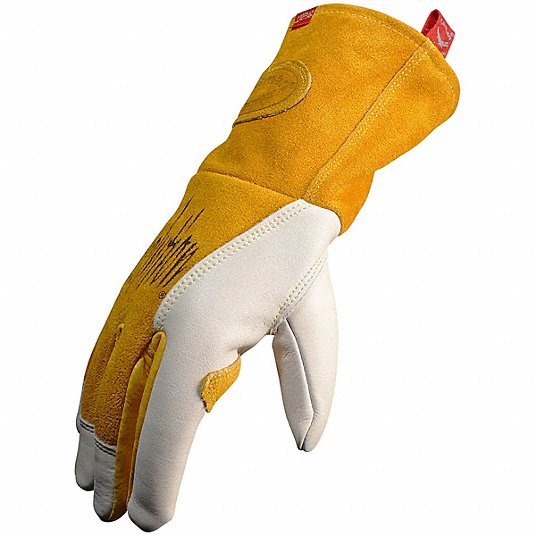 Caiman 1810-5 MIG Welding Gloves, Keystone Thumb Pigskin Palm, L, PR