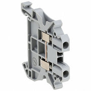 Schneider NSYTRV22 Terminal Block Screw Clamp, 20 A Current, Pass-Through, Gray