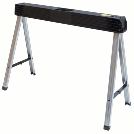 Stanley STST11151 Folding Sawhorse Fixed Ht, Plastic, 40 3/4 in Overall Wd, 750 lb Overall Load Capacity