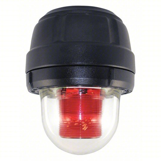 Federal Signal 27XST-120R-MOD Warning Light 120V AC, 11 3/8 in Overall Ht, 8 13/16 in Overall Dia, Red