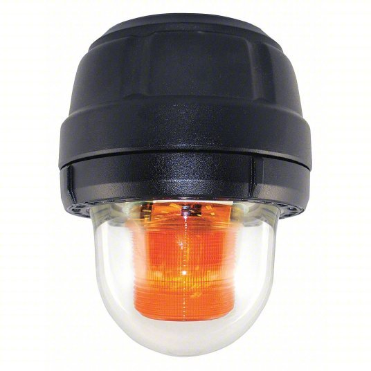Federal Signal 27XST-120A-MOD Warning Light 120V AC, 11 3/8 in Overall Ht, 8 13/16 in Overall Dia, Amber