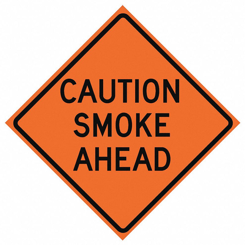 Eastern Metal Signs and Safety 669-C/48-MO-CSA Roll Up Traffic Sign, 48 in x 48 in Nominal Sign Size, Polyester/PVC, 0.015 in, Not Retroreflective