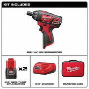 Milwaukee 2401-22 Screwdriver Kit 1/4 in Drive Size, 0 in-lb to 175 in-lb, 0 in-lb Torque - Min, Brushed