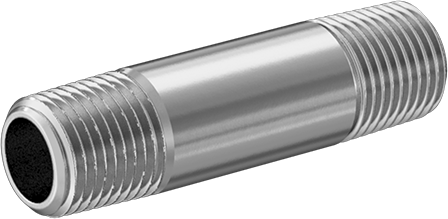 McMaster 2427K112 Standard-Wall 304/304L Stainless Steel Threaded Pipe Threaded on Both Ends, 1/8 BSPT x NPT, 1-1/2" Long